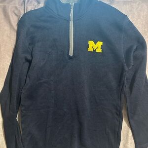 Men’s 1/4 zip Michigan wolverines sweater